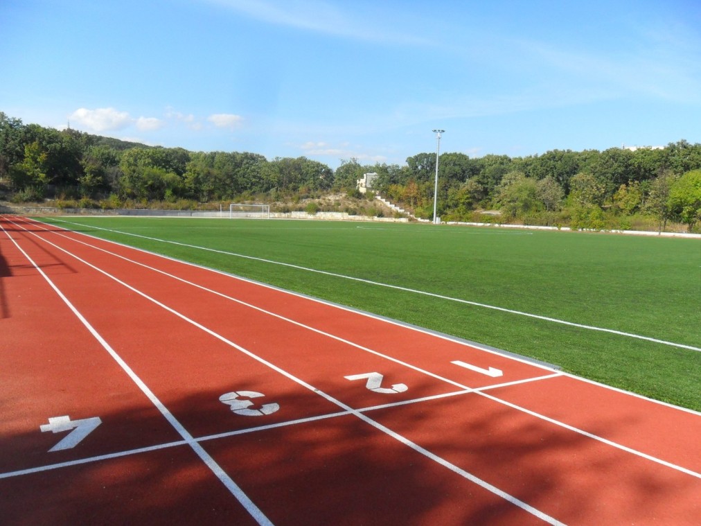 Athletics track and artificial turf pitch