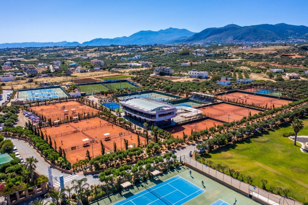 Tennis academy complex, aerial view
