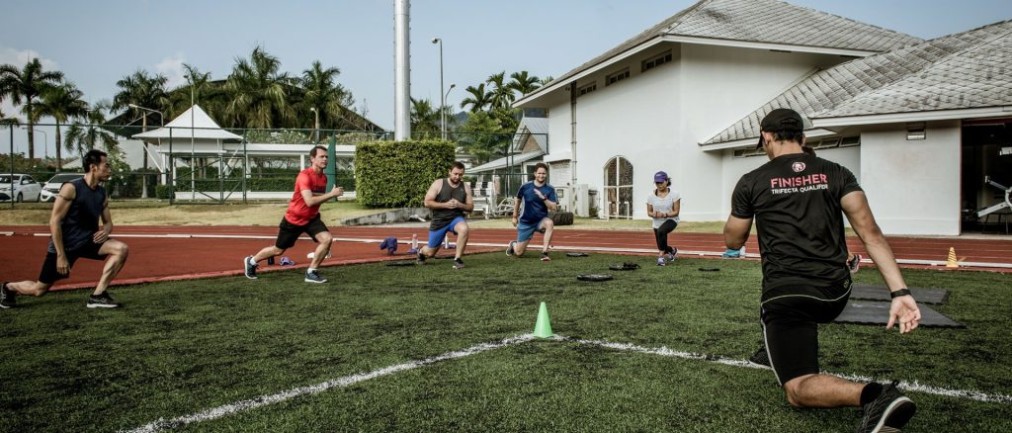 Functional training area beside the athletics track