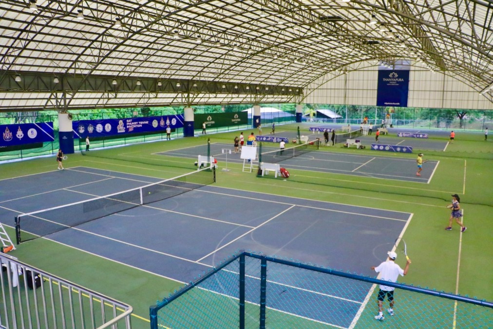 Indoor covered tennis courts