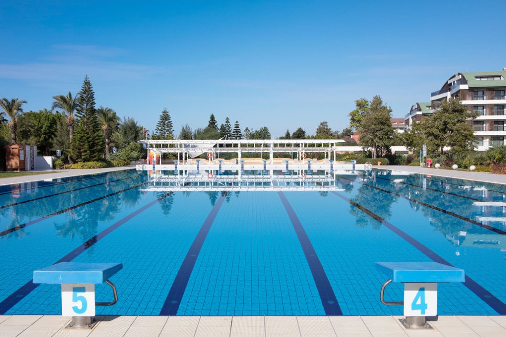 Front view across the Olympic lap pool