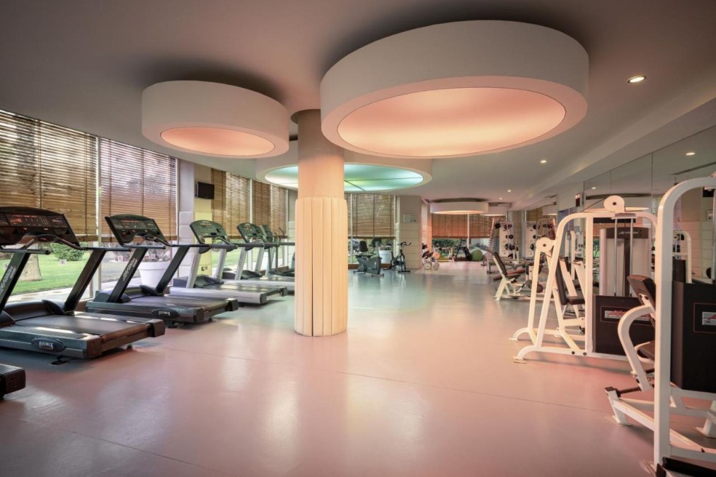 Fitness gym with treadmills and cardio machines