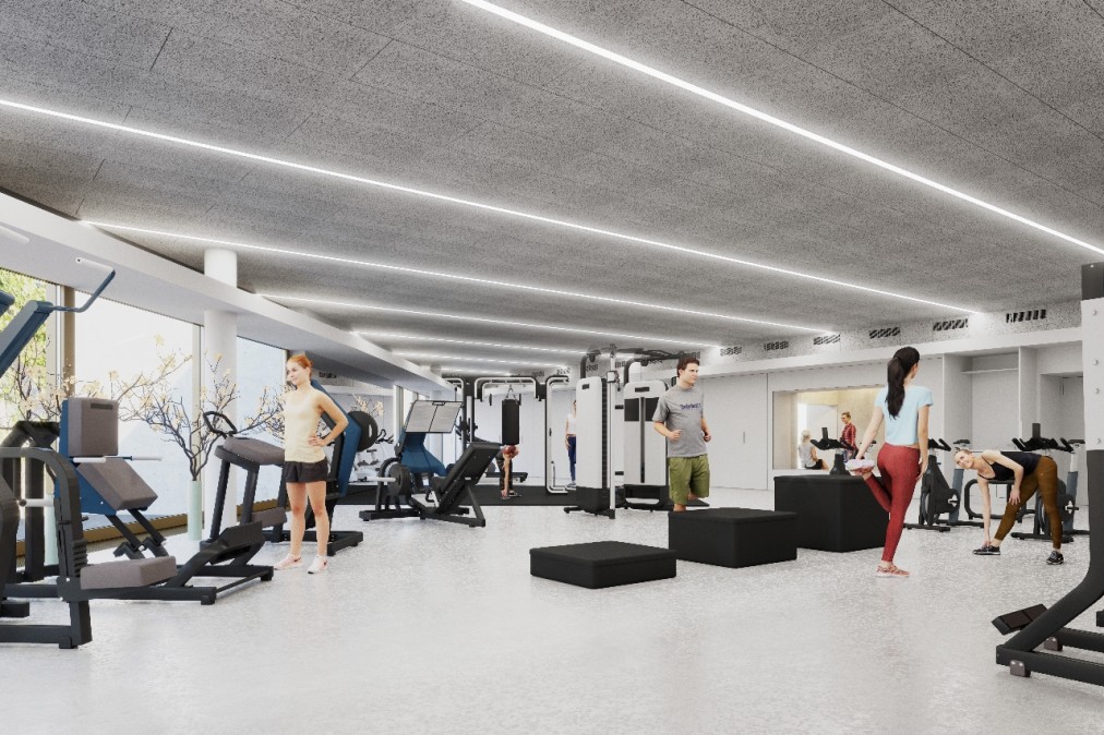 Fitness gym with cardio and strength equipment