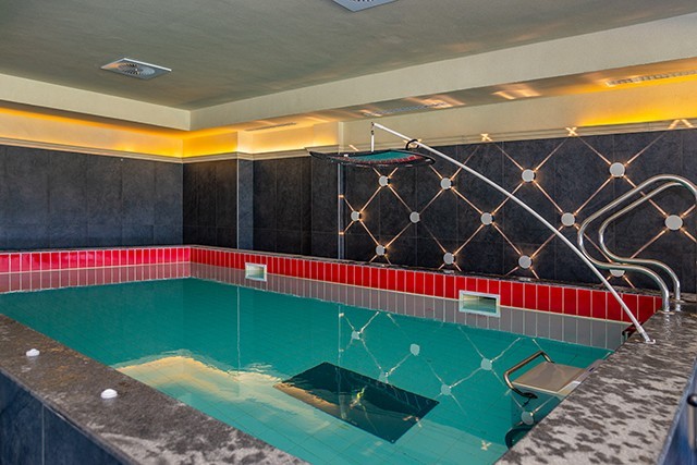 Balneo pool with hydrotherapy shower