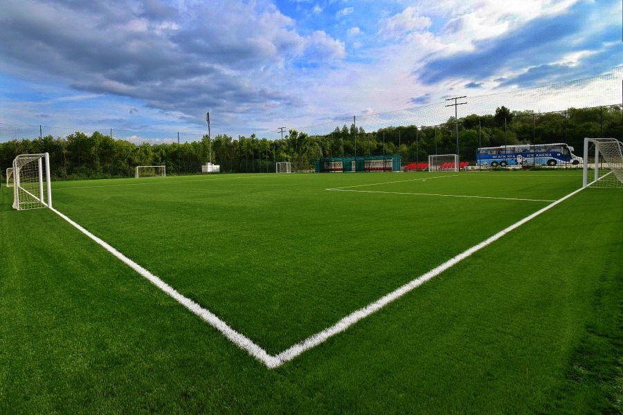 Football pitch, synthetic turf