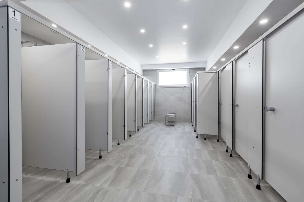 Showers with private stalls