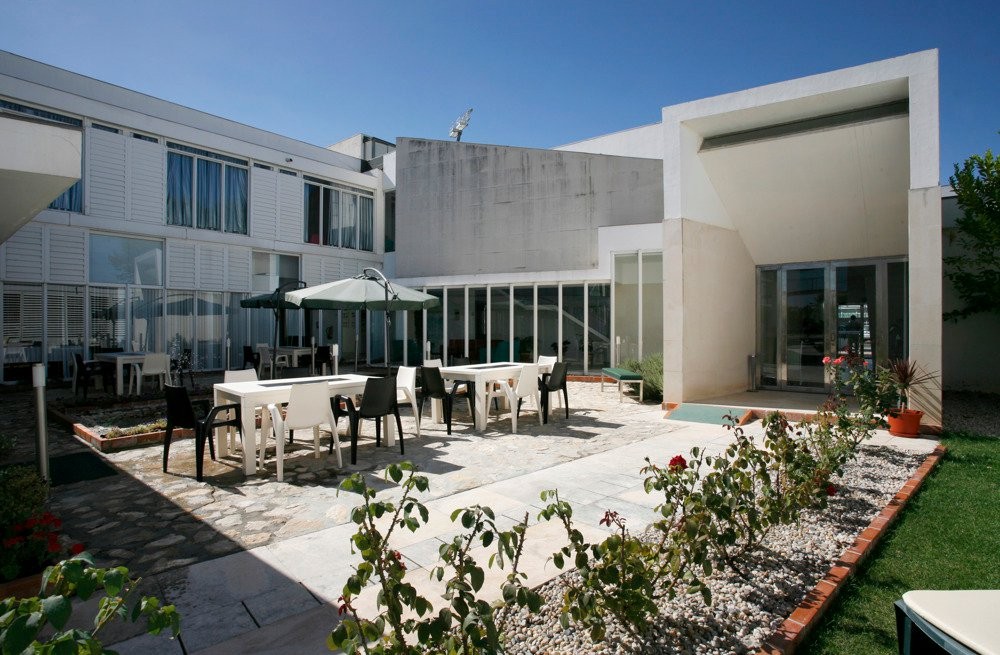 Outdoor terrace and accommodation wing