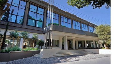 Front exterior view of the hotel entrance and facade.
