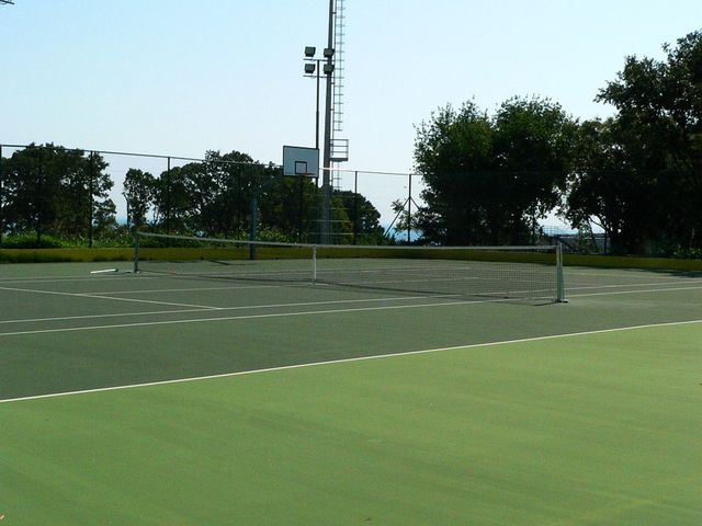 Outdoor tennis court
