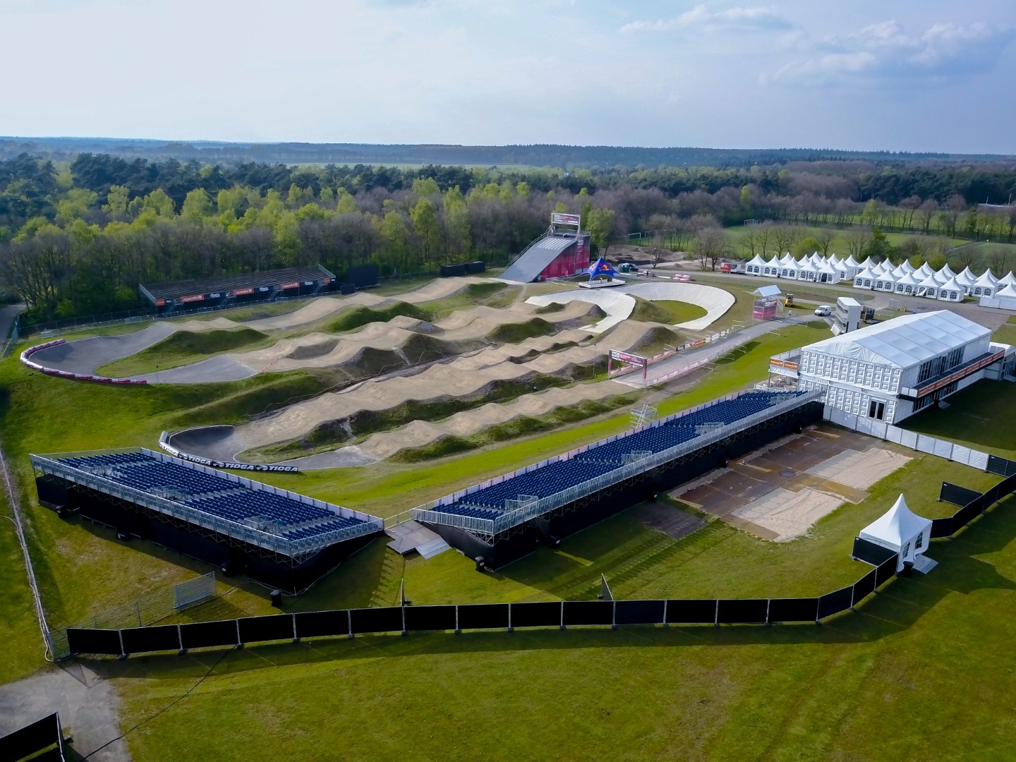 BMX track with grandstands