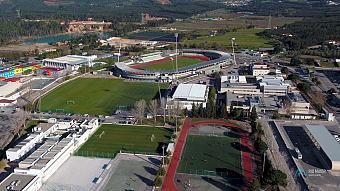 Vue aérienne du complexe sportif olympique