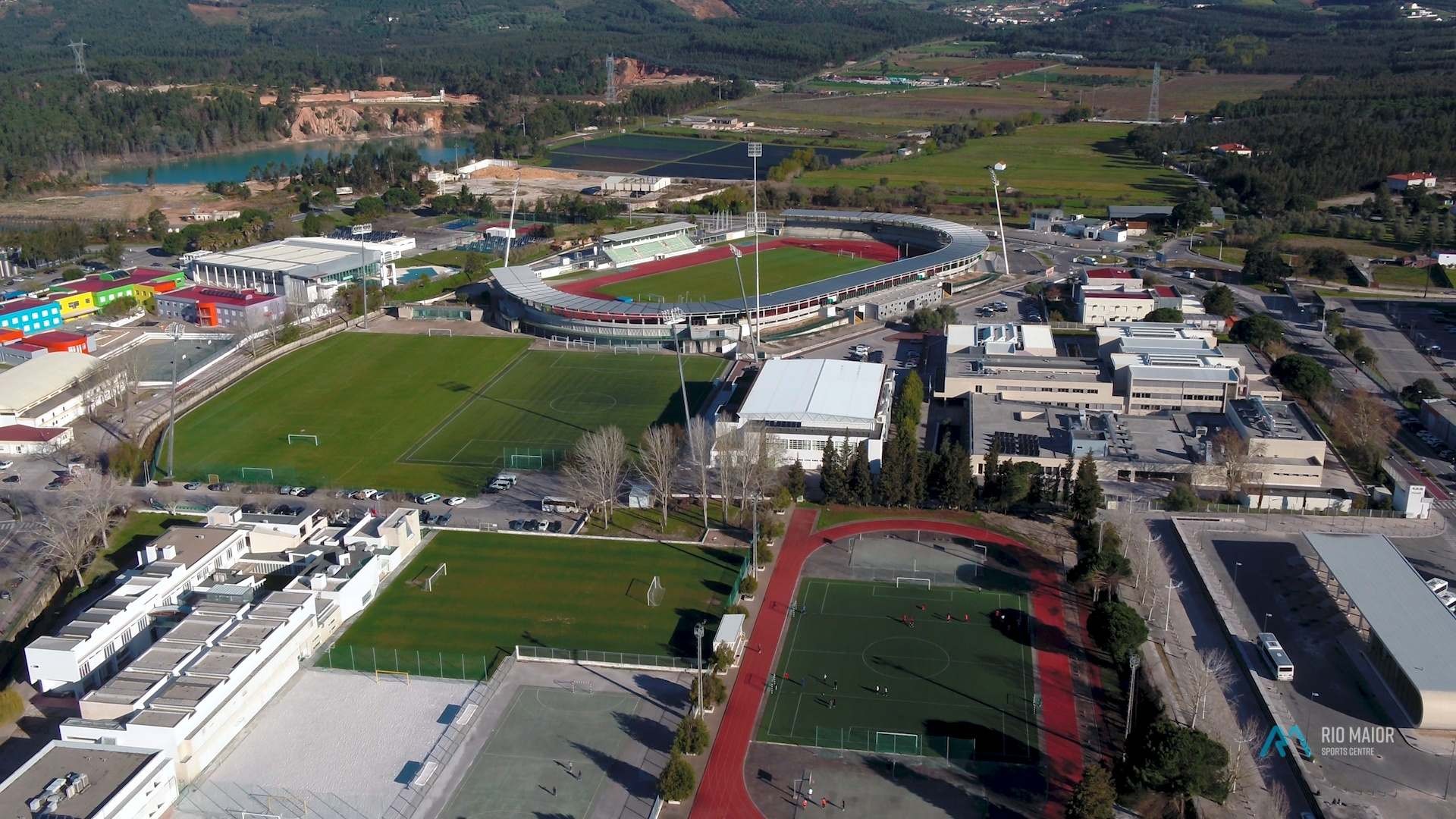 Aerial view of the Olympic sports complex