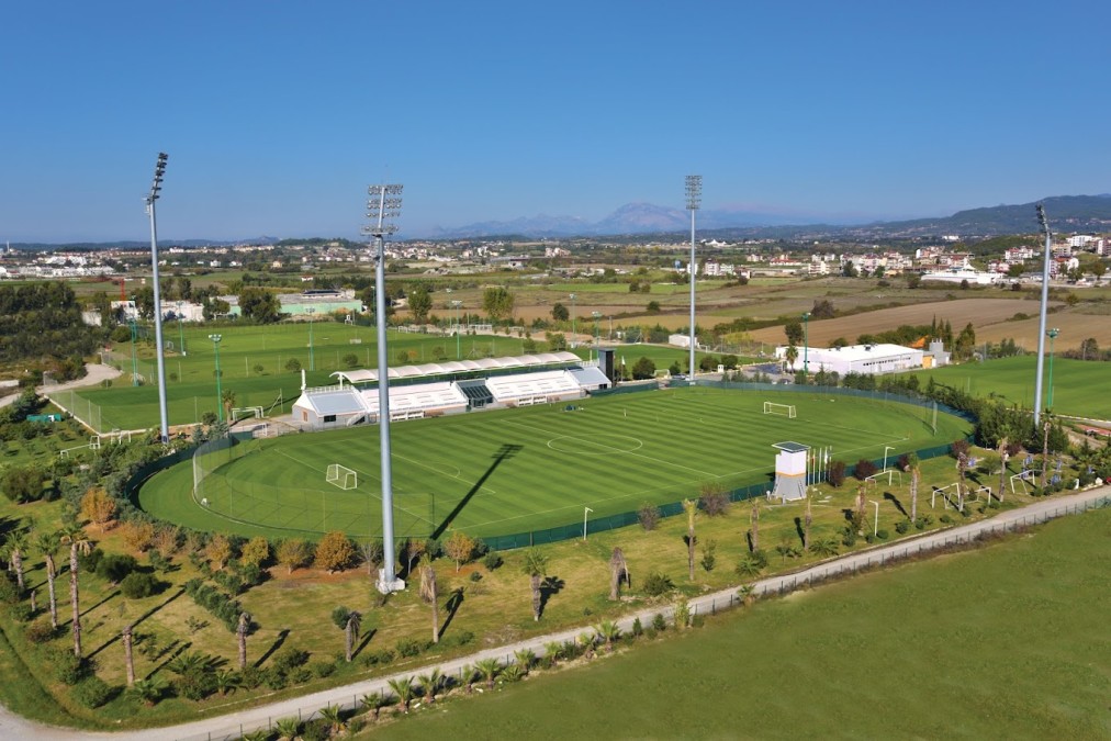 Vue aérienne du stade de football